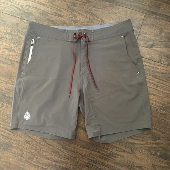 STIO Board Shorts Mens 36 Grey CFS UPF Outdoor Hiking Beach Performance - Picture 1 of 8